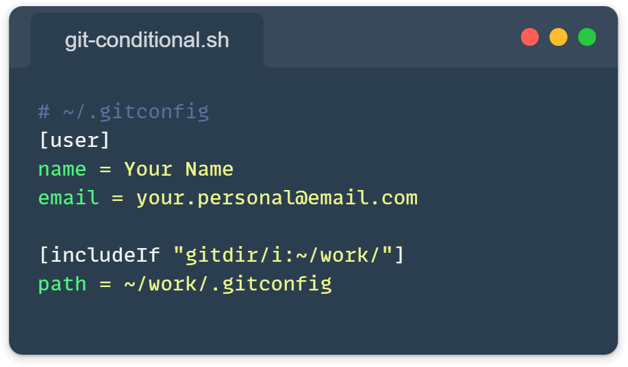 set git conditionally front-end tips