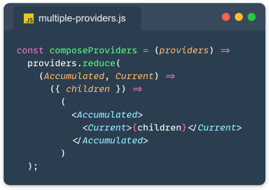 React compose multiple providers frontend tips