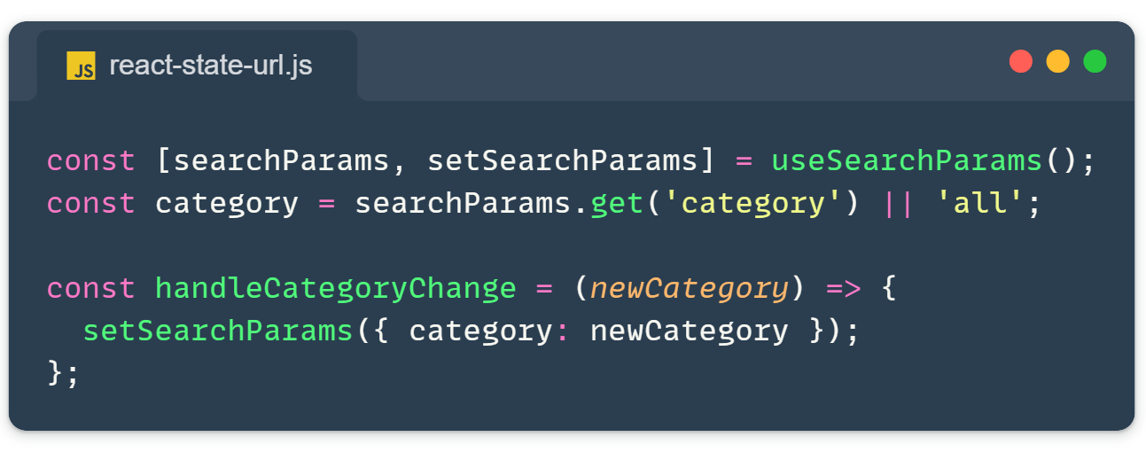 react state in url frontend tips