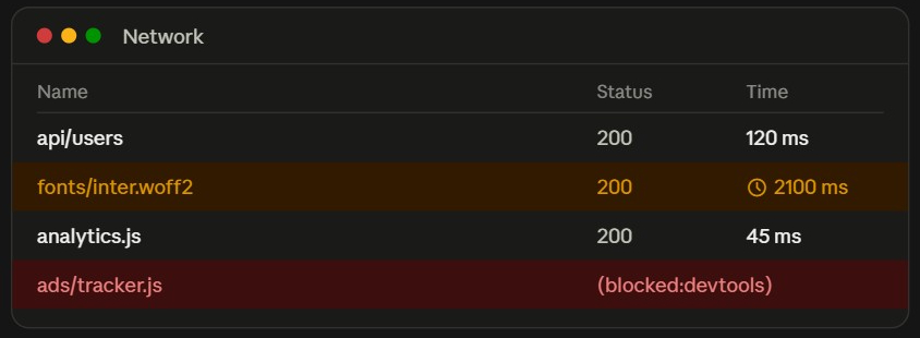 Throttle specific browser requests in Chrome DevTools